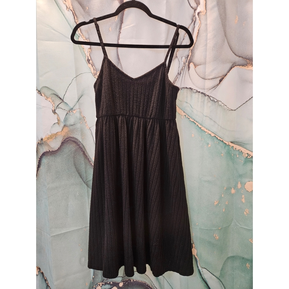 SHEIN Black Textured Knit Dress